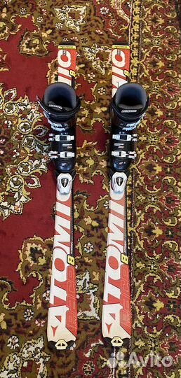 Лыжи Atomic race 130 + ботинки Nordica dobermann