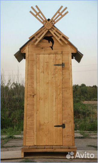 Дачный туалет с декором и установкой EOQ