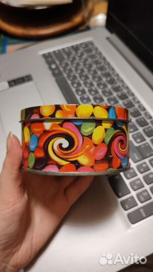 Банка металличесская с крышкой, маленькая