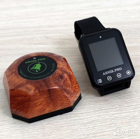 Кнопка вызова официанта Бургер с часами Элит