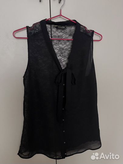 Massimo dutti блузка черная S