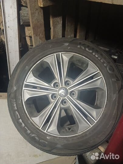 4 литых диска, 6 шин R17. Hyundai Creta