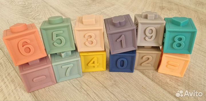 Кубики развивающие Монтессори
