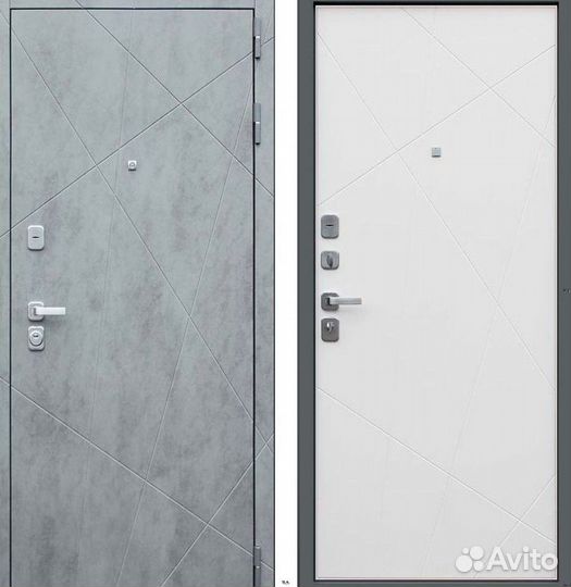 Дверь входная Бетон тёмный металлическая