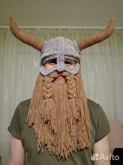 Викинг-шапка с рогами