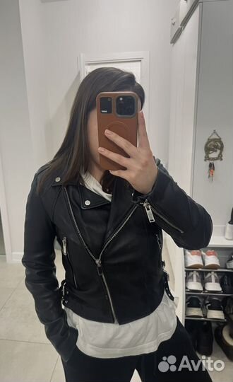 Куртка кожаная женская zara