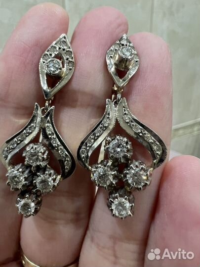 Бриллиантовые Серьги 750 пробы