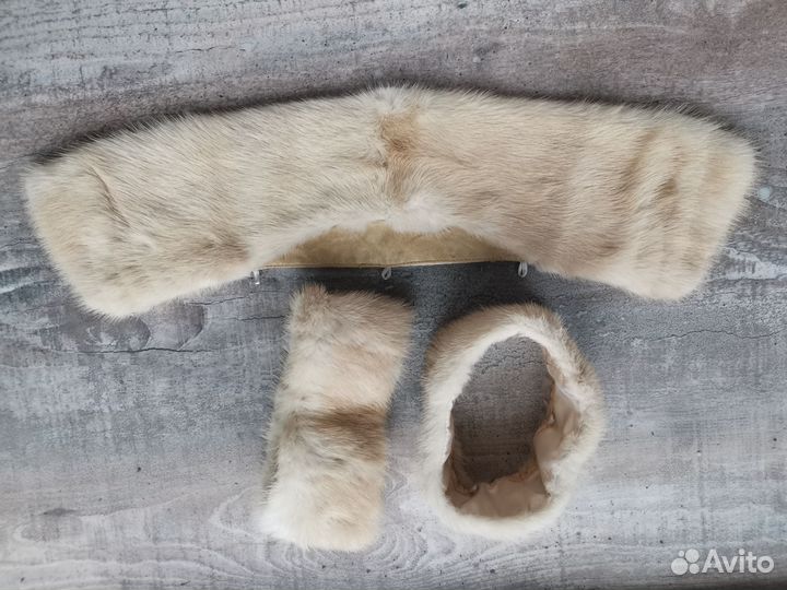 Воротник и манжеты мех норки