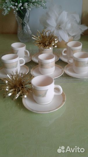 Чашки для кофе 120 мл с блюдцем