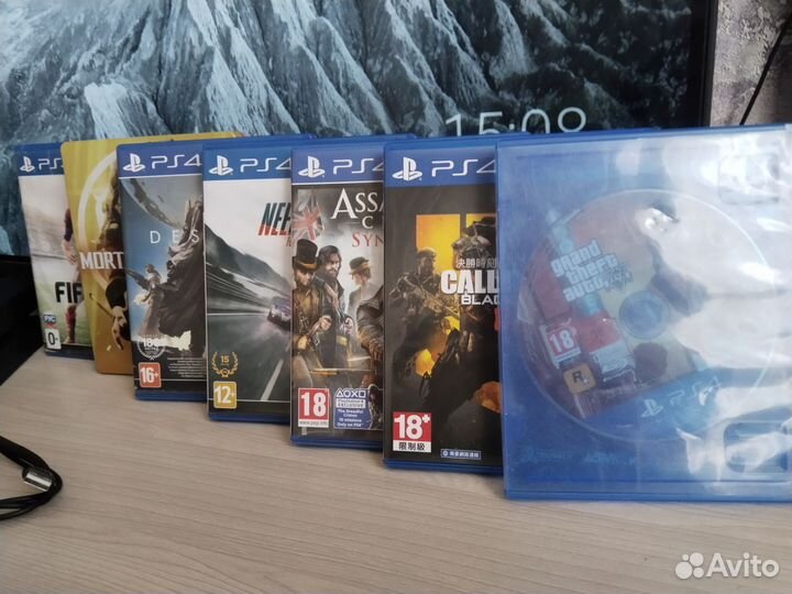 Игровая приставка ps4 с играми