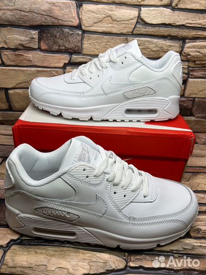 Nike air max 90 белые мужские кожа 45 новые