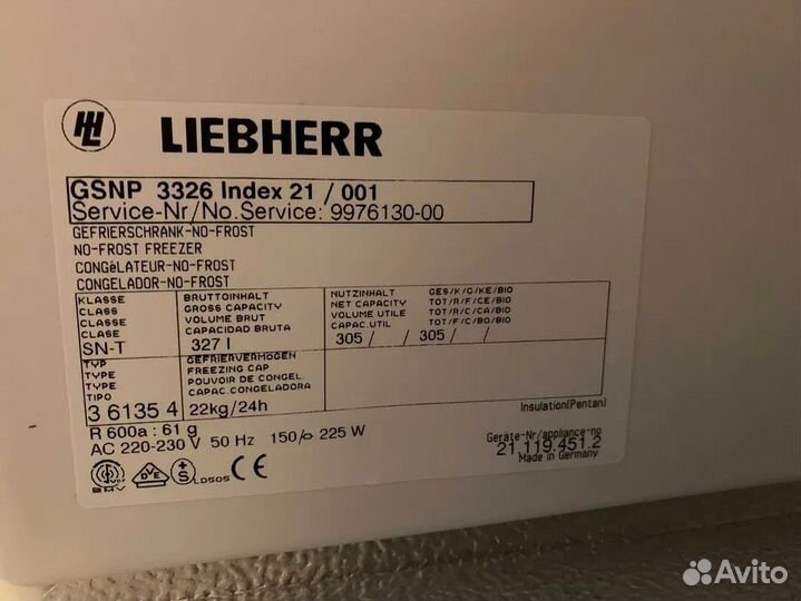 Морозильна камера Liebherr gsnp 3326