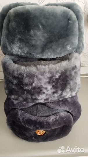 Шапка мужская зимняя ушанка военная меховая