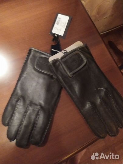 Мужские кожаные перчатки новые