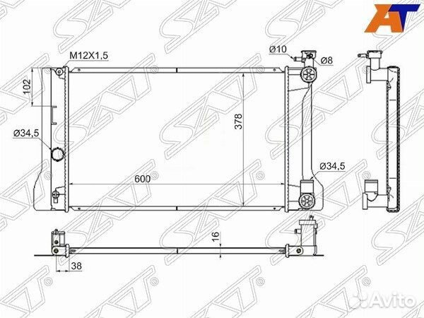 Радиатор toyota corolla fielder/axio 1NZ/2ZR/3Z