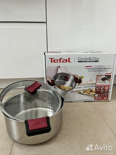 Кастрюля tefal новая 5 Cook-Clip