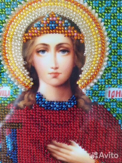 Икона из бисера Св. Ирина