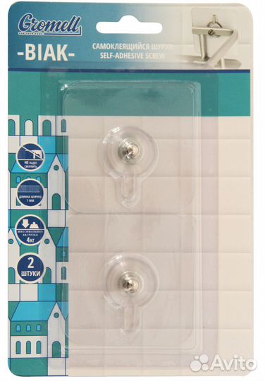 Самоклеящийся шуруп Gromell Biak 2 шт