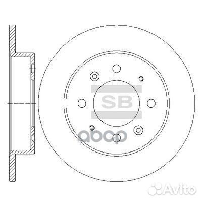 Диск тормозной KIA cerato 1.5-2.0 04- задний SD