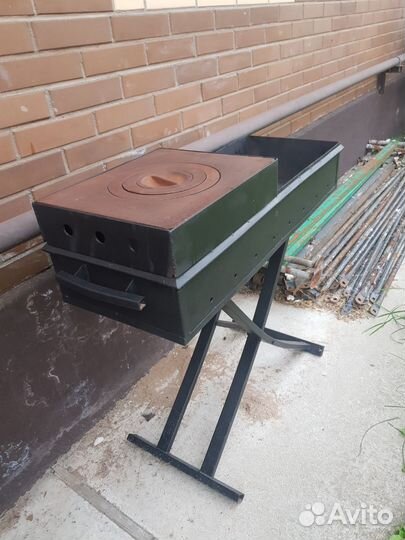 Мангал с печью под казан