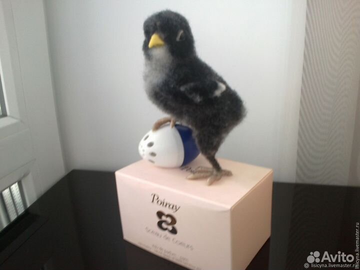 Цыпленок Бруно - игрушка ручной работы из шерсти