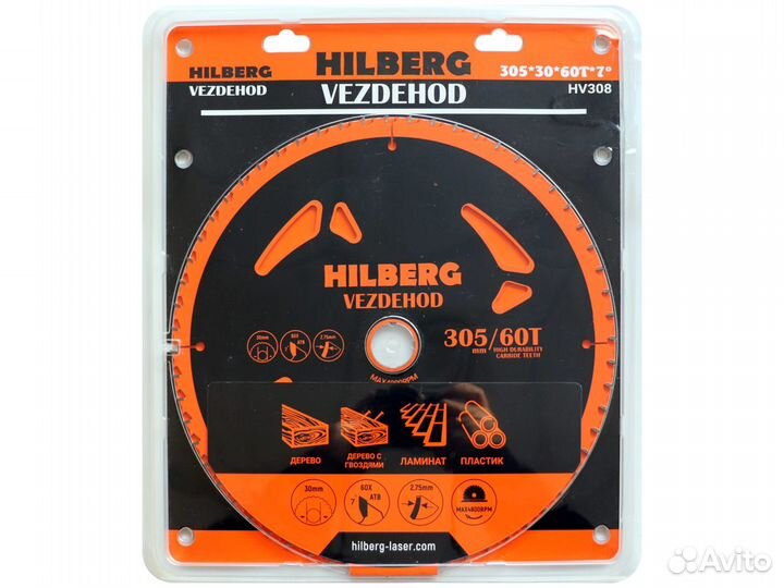 Диск пильный Hilberg HV308 305х30х60Тх7 Vezdehod