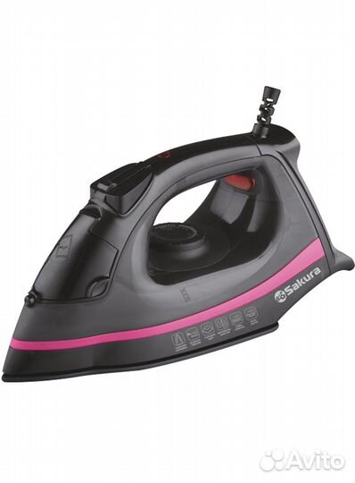 Утюг электро SA-3019CBK 2400Вт керам автоочист