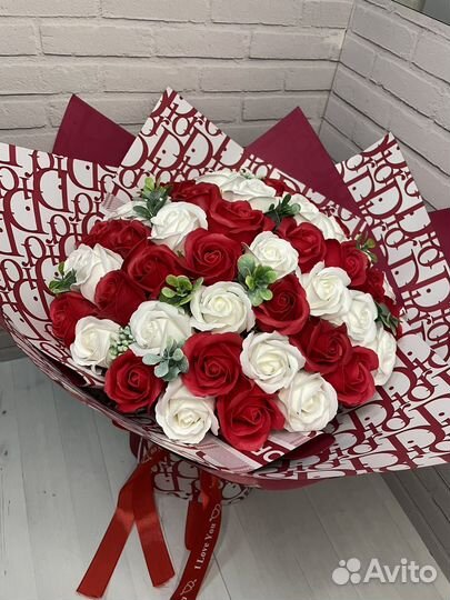 Букет из мыльных роз