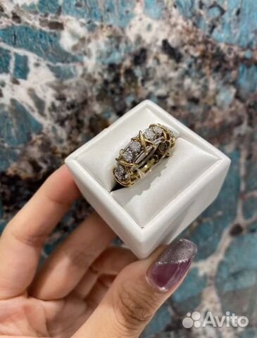 Золотое кольцо Tiffany 6.77 гр 1.1 ct