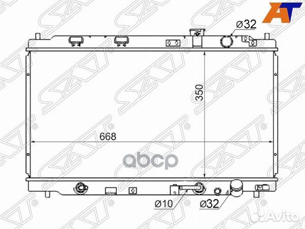 Радиатор Honda Integra 93-00 HD0008-BD Sat