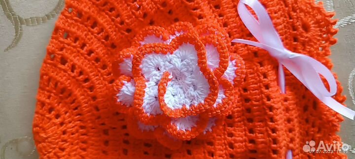 Вязанная панама для девочки