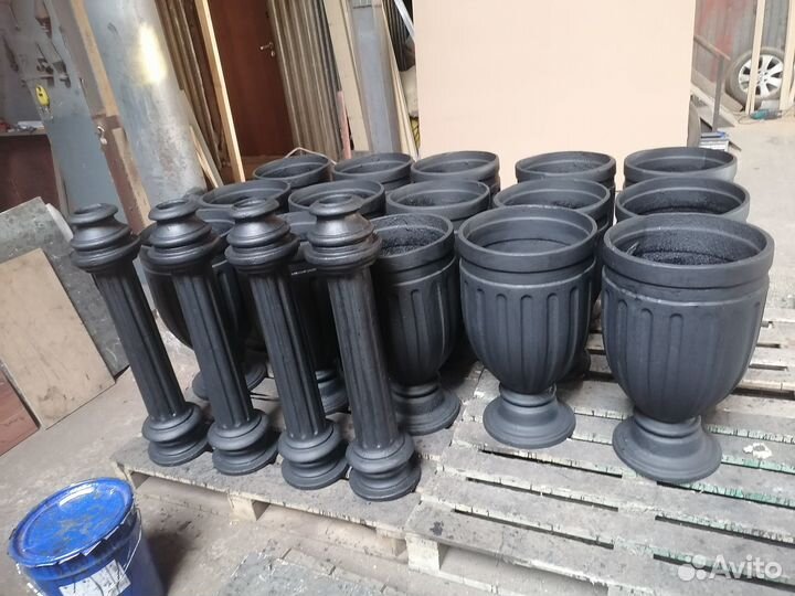 Урна для мусора уличная чугунная вднха