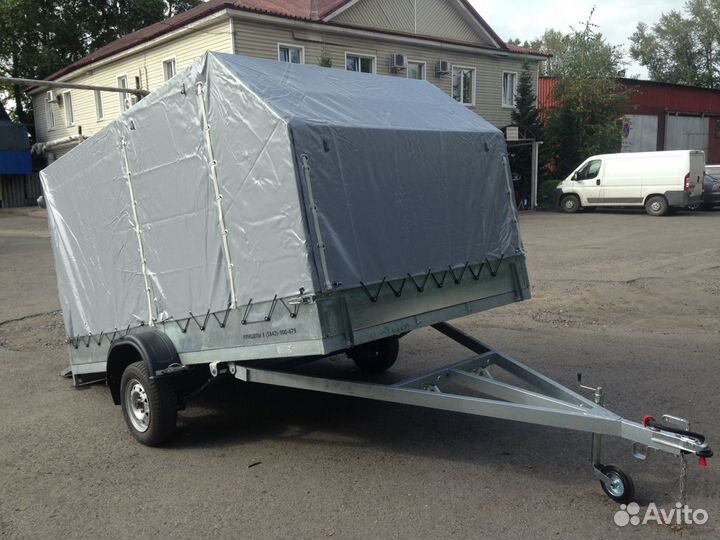 Прицеп легковой 3м45см-1м90см со скошенным тентом