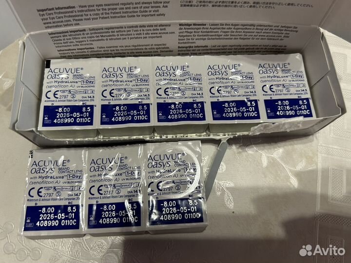 Линзы контактные acuvue oasys 1 day