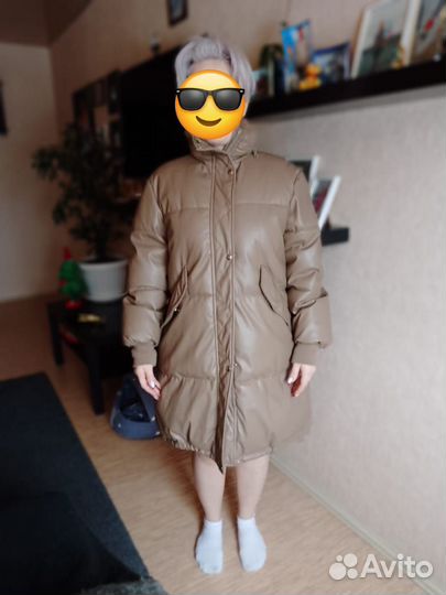 Молный кожаный плащ