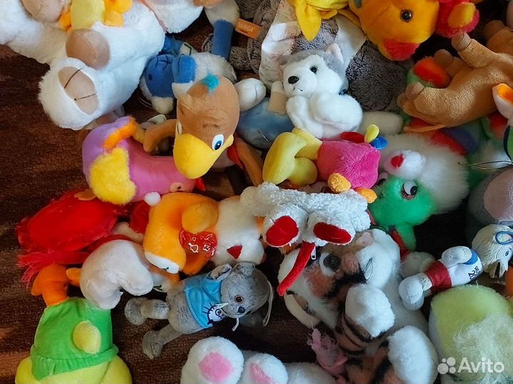 Огромный пакет мягких игрушек