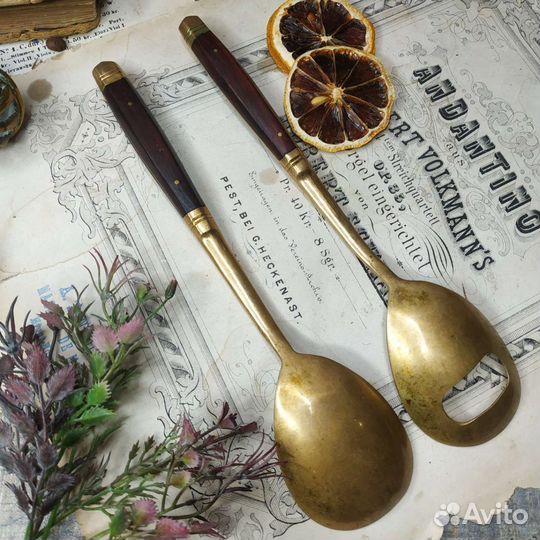 Антиквариат из Европы. Столовые приборы, латунь
