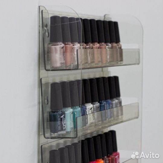 Полка для гель лаков на стену 308х280х62 мм 3 ярус