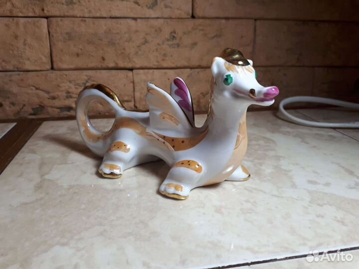 Статуэтка Фарфор Дракон Дракончик Дулево СССР