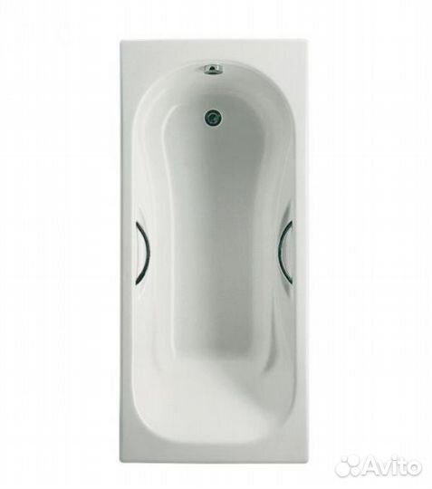 Ванна чугунная malibu 170х75, +ножки + ручки roca