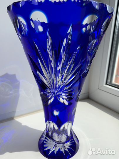 Вазы хрустальные цветные СССР