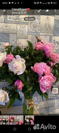 Букет цветов пионы