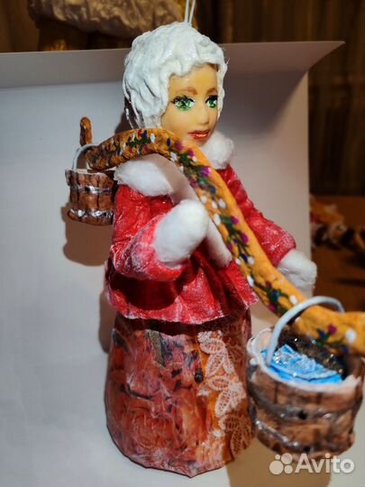 Ватные елочные игрушки