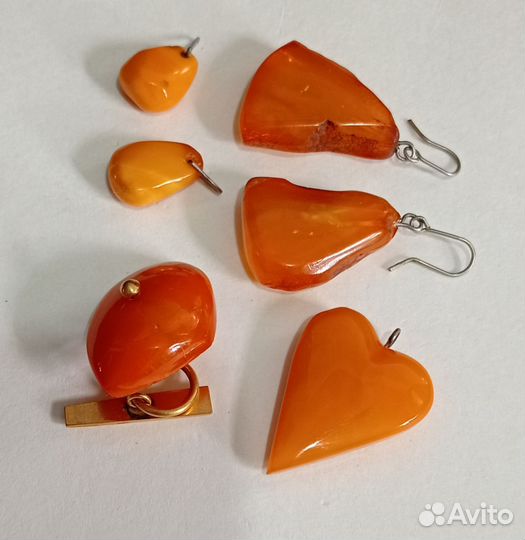 Янтарные украшения винтаж СССР пакетом