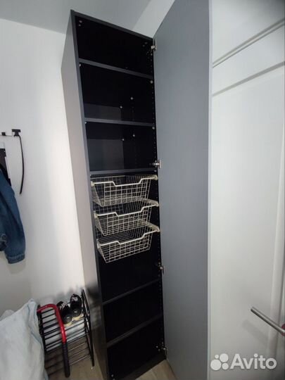 2 черных шкафа Икеа Пакс 100 и 50/237см