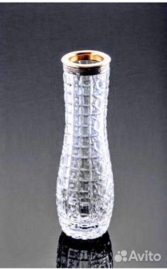 Парные вазы хрусталь с серебром 875 пробы