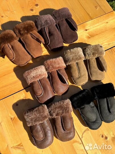 Варежки детские из натуральной овчины