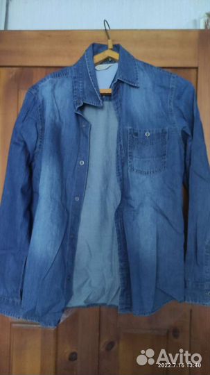 Джинсовая рубашка для мальчика новая