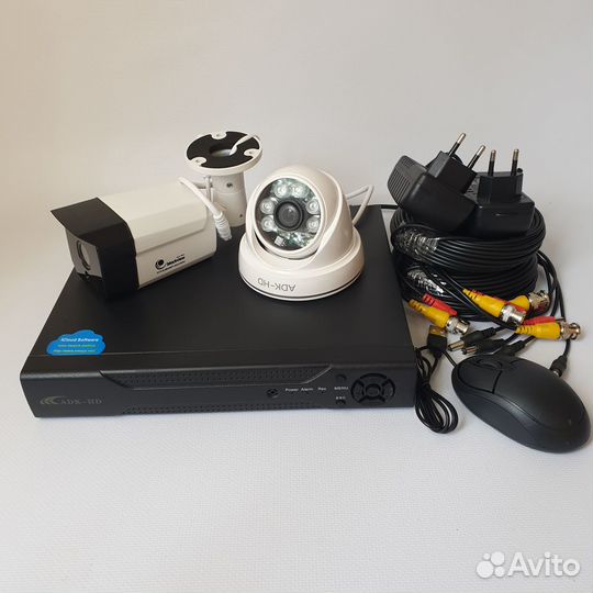 Комплект видеонаблюдения 2 камеры готовый 5 Мп