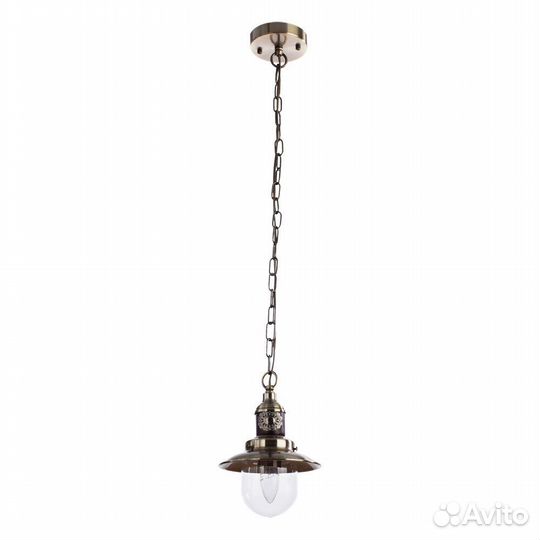 Люстра подвесная металл и стекло